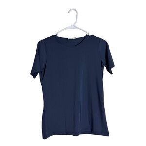 Donna Gray Navy Short Sleeve Size Small